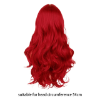 Image 1 : RED WIG LACE FRONT COSPLAY WIG FOR WOMEN LONG WAVY HOT RED COLOR WIGS SYNTHETIC BRIGHT RED LACE