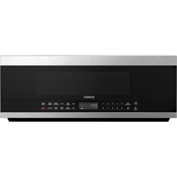 GALANZ GLOMJK12S2SWN10 LOW PROFILE OVER THE RANGE MICROWAVE HOOD COMBINATION STEAM & SENSOR COOKING