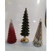 Image 2 : LUMABASE BATTERY OPERATED LED GLASS CHRISTMAS TREES - SET OF 3 (USED)