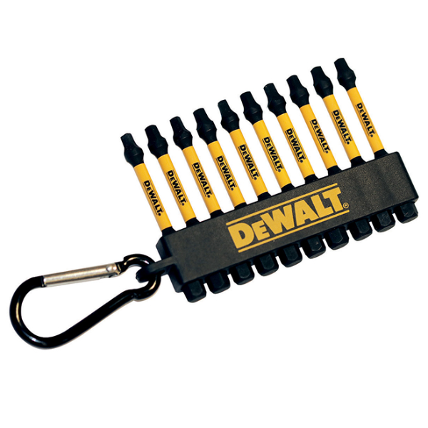 DEWALT 10-PC FLEXTORQ IMPACT READY MIXED BITS SET WITH CARABINER -N