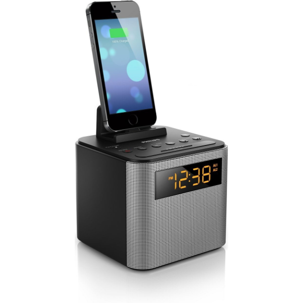 PHILIPS AJT3300/37 BLUETOOTH DUAL ALARM CLOCK RADIO IPHONE/ANDROID SPEAKER DOCK -SU