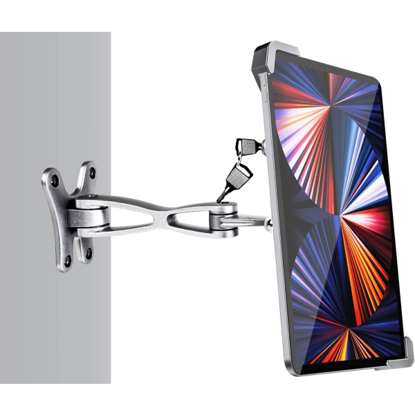 TABLET WALL MOUNT FOR 9-14" TABLET PCS 360º ROTATION ANTI-THEFT WITH LOCK ALUMINUM ALLOY MATERIAL
