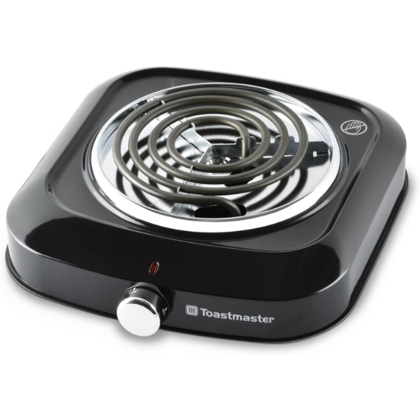 TOASTMASTER SINGLE BURNER WITH COIL TOP, BLACK