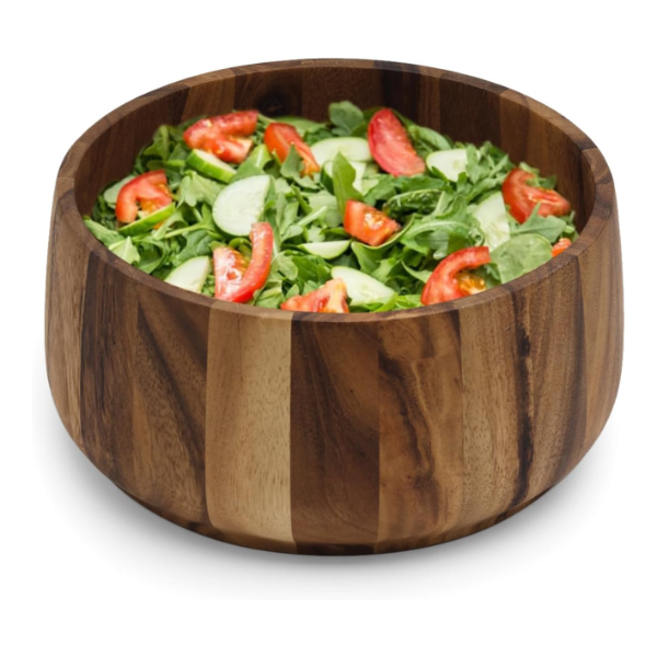 IRONWOOD GOURMET TULIP FUIT AND SALAD BOWL, ACACIA WOOD