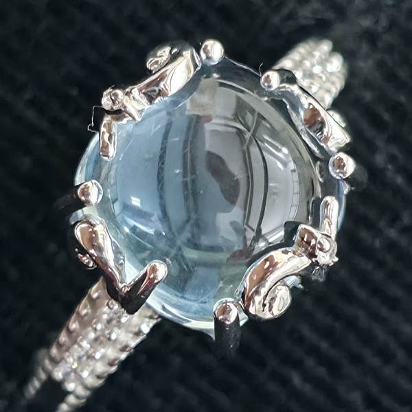SILVER BLUE TOPAZ(3.1CT) RING