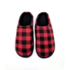 Image 1 : KIDS RED BLACK PLAID HOUSE SLIPPERS, NON-SLIP HOUSE SLIPPER SOCKS