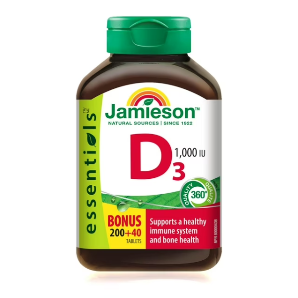 JAMIESON VITAMIN D3 1000 IU 375 TABLETS -N, E: 2029