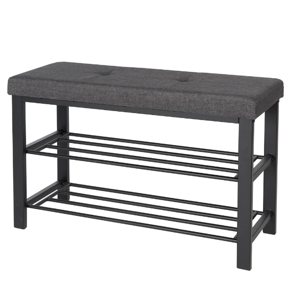 NEATFREAK FABRIC UPHOLSTERED SHOE STORAGE BENCH -SU