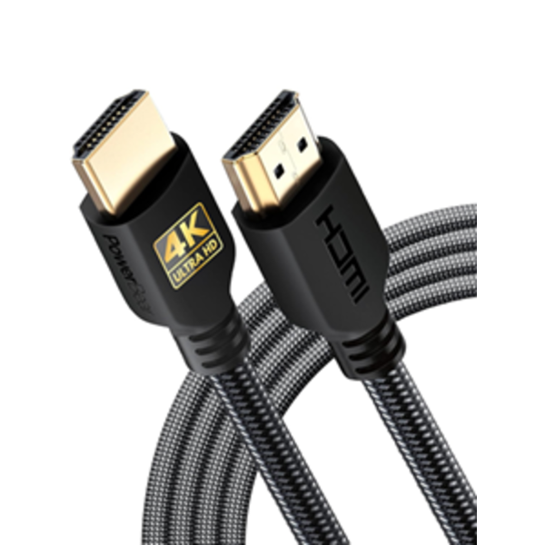 POWERBEAR 4K HDMI CABLE 10 FT [2 PACK] HIGH SPEED, BRAIDED NYLON & GOLD CONNECTORS
