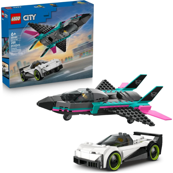 LEGO CITY JET VS. CAR BUILDING TOYS FOR KIDS -SU