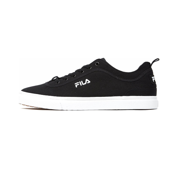 FILA MEN’S COOLMAX MEMORY FOAM CANVAS SHOES, BLACK/ WHITE, SIZE 13
