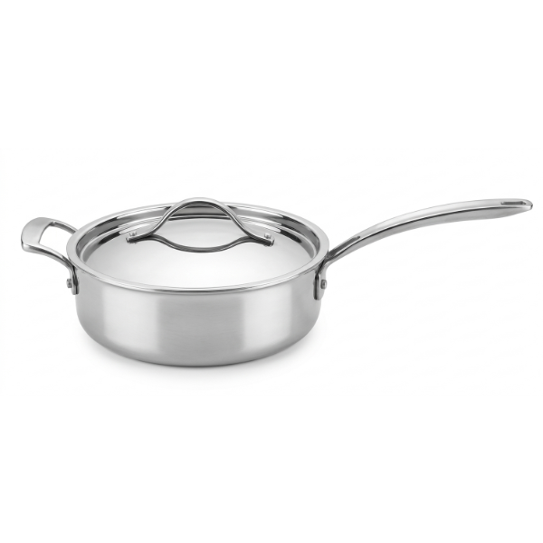 Kirkland Signature 4.5 Qt SAUTE Deep Fry Skillet Pan Stainless Steel (Used)