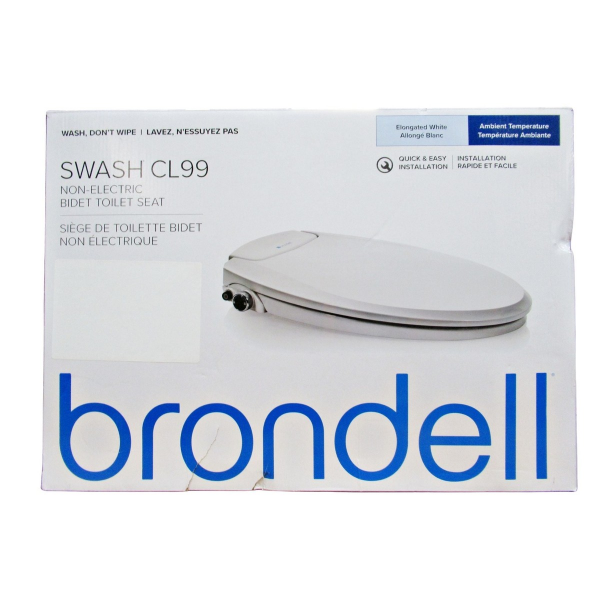 BRONDELL SWASH BIDET TOILET SEAT ELONGATED WHITE -SU