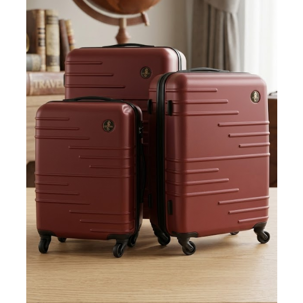 ATLANTIC 3 PC LUGGAGE (DENTS AND SCRATCHES SHOWN IN THE PICTURE)
