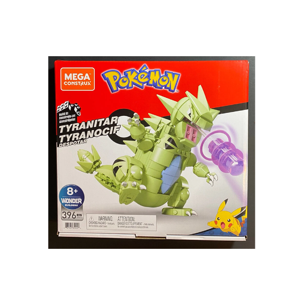 MEGA POKÉMON TYRANITAR BUILDING SET WITH 396 COMPATIBLE BRICKS AND PIECES, TOY GIFT SET