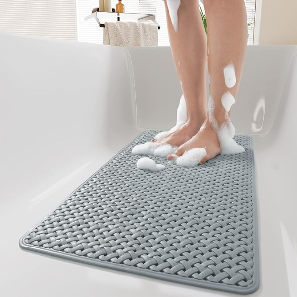 PADOOR SHOWER-MAT NON SLIP HEAVY DUTY RUBBER BATHTUB MAT -N