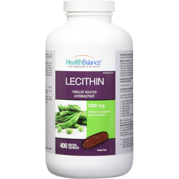 HEALTH BALANCE LECITHIN 1200MG (400 SOFTGELS), 400 COUNT -N