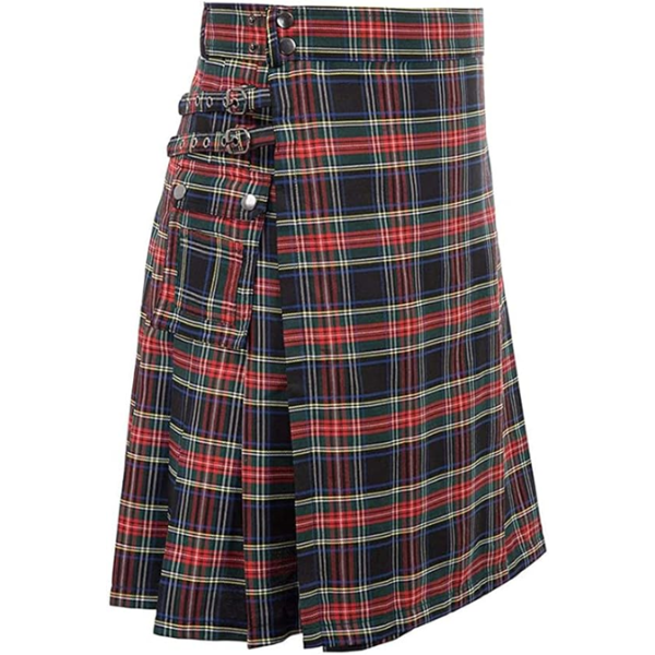 BARONHONG TARTAN UTILITY KILTS FOR MEN KILT AVAILABLE IN VARIOUS SCOTTISH TARTANS (SIZE:36)