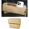 Image 1 : SUVNIE CAR SEAT GAP FILLER ORGANIZER, MULTIFUNCTIONAL LEATHER SEAT GAP STORAGE BOX