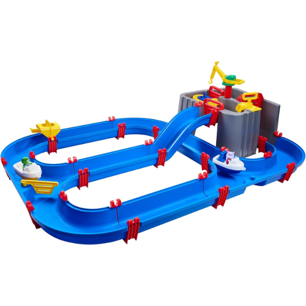 AQUAPLAY HARBOUR WATERWAY - OUTDOOR WATER FEATURE WITH TRAIN -MP
