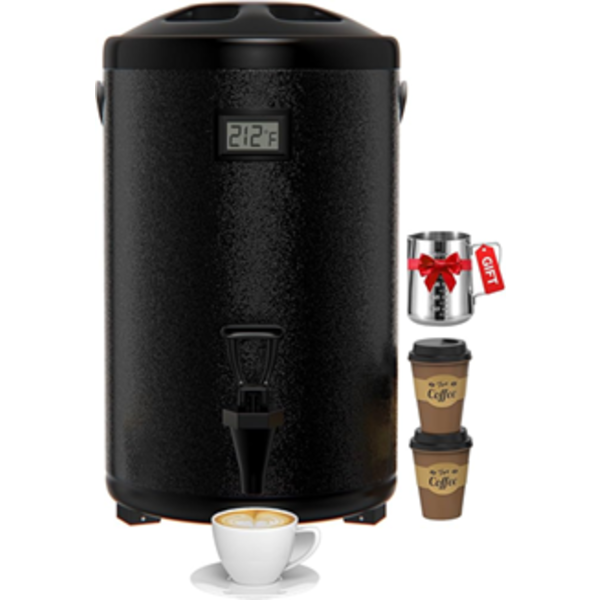 INSULATED BEVERAGE DISPENSER 2.2 GALLON: 304 STAINLESS STEEL THERMAL HOT BEVERAGE DISPENSER