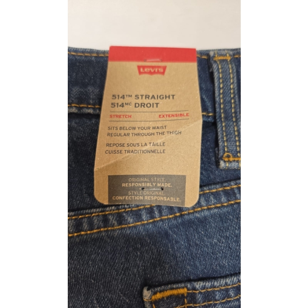 LEVI’S JEANS 514 MEN’S 40X32 STRAIGHT STRETCH EXTENSIBLE (NEW)