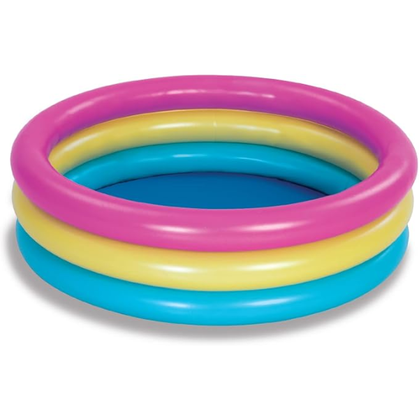 SLOOSH INFLATABLE KIDDIE POOL SMALL BABY POOL 3 COLOR RINGS FOR KIDS -U
