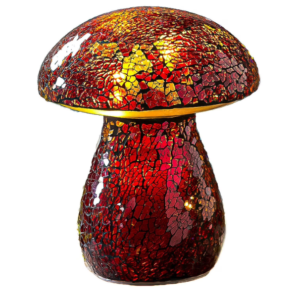 AURORA LIGHTING SOLAR MOSAIC LIGHT MUSHROOM (USED)