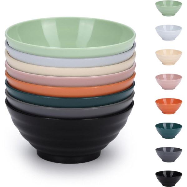 EVANDA PLASTIC BOWLS SET OF 8 PIECES