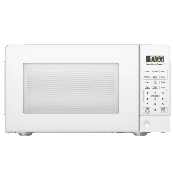 HAMILTON BEACH 0.7 CU FT 700W COMPACT SIZE MICROWAVE, WHITE, HAMILTON BEACH 0.7 CU.FT WHITE