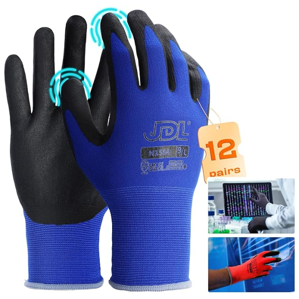 JDL WORK GLOVES WITH MICRO FOAM NITRILE COATED