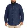 Image 1 : VAN HEUSEN MEN'S BIG AND TALL WRINKLE FREE LONG SLEEVE BUTTON DOWN SHIRT, CARBON BLUE, 3XLT-LARGE