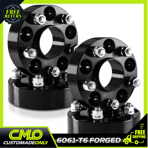 CMO FORGED 4PC 1.5" 5X127 BLACK WHEEL SPACERS FIT 2011-2024 GRAND CHEROKEE