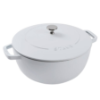 Image 1 : STAUB CAST IRON ROUND COCOTTE - WHITE TRUFFLE -N