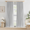 Image 1 : AIPILTO WHITE VIRAL PINCH PLEAT CURTAINS 108 INCH LONG