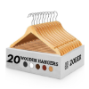 Image 1 : ZOBER WOODEN SUIT HANGERS (20 PCS) 