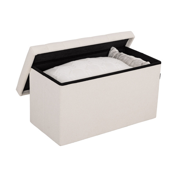 SEVILLE CLASSICS BOUCLE FOLDABLE TRUNK OTTOMAN -SU