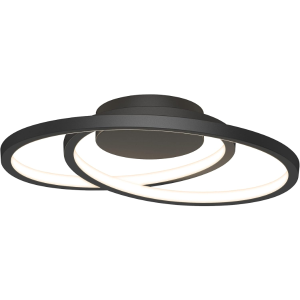 ARTIKA SALTO 14 IN. 1-LIGHT MODERN BLACK INTEGRATED LED 3CCT FLUSH MOUNT CEILING -U