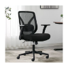 Image 1 : TRUE INNOVATIONS BLACK MESH CHAIR WITH FLIP BACK ARMS