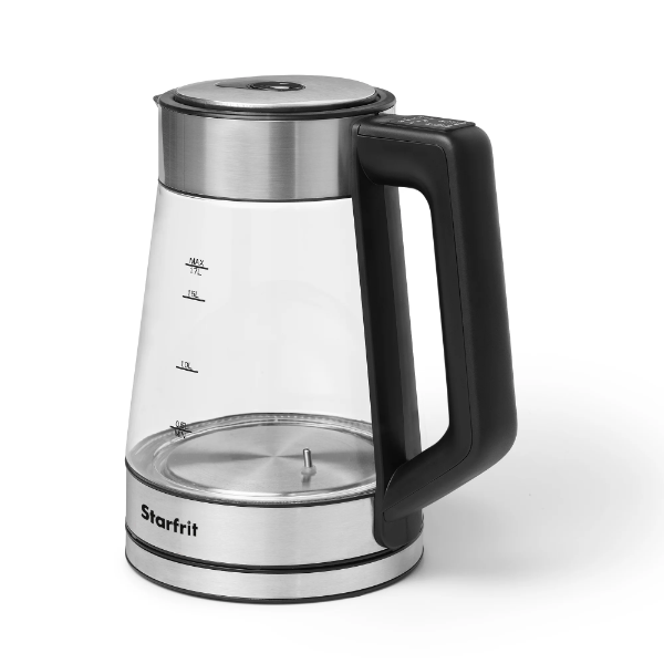 STARFRIT GLASS KETTLE 1.7L VARIABLE TEMPERATURE, 5 PRESET SETTINGS, BOROSILICATE GLASS