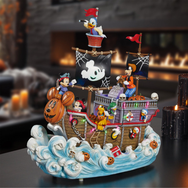 Disney Halloween Animated Pirate Ship With Lights & Music (Slightly Used)