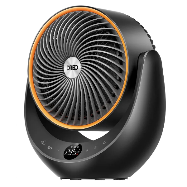 DREO PORTABLE OSCILLATING CERAMIC HEATER, 1500W TEMPERATURE FROM 41-95°F (SLIGHTLY USED, MISSING CON