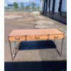 Image 2 : BUSH FURNITURE IRONWORKS WRITING DESK VINTAGE GOLDEN PINE -U