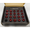 Image 2 : MUTEKI SR48 OPEN END LUGS 12X1.25, SET/20 RED CHROME (USED, MISSING PARTS)