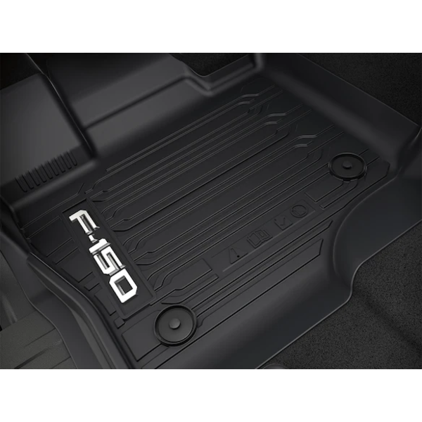 F-150 SUPER CAB BLACK 3PC ALL-WEATHER FLOOR LINER TRAY FOR CARPET FLOORING -N