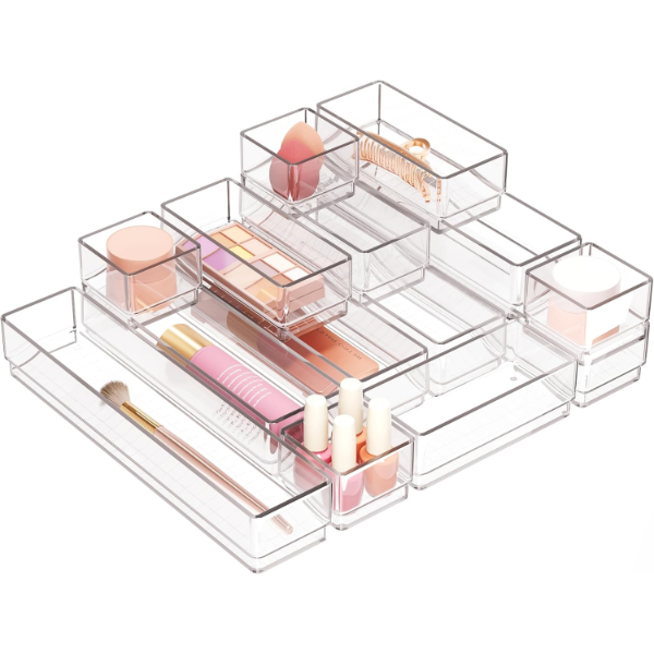 DCA 14-PIECE CLEAR DRAWER ORGANIZERS SET