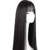 Image 1 : BLACK STRAIGHT WIG WITH BANGS FOR GIRL