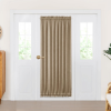 Image 1 : DECONOVO FRENCH DOOR CURTAIN PANEL, LINEN 100% BLACKOUT THERMAL CURTAINS FOR PATIO