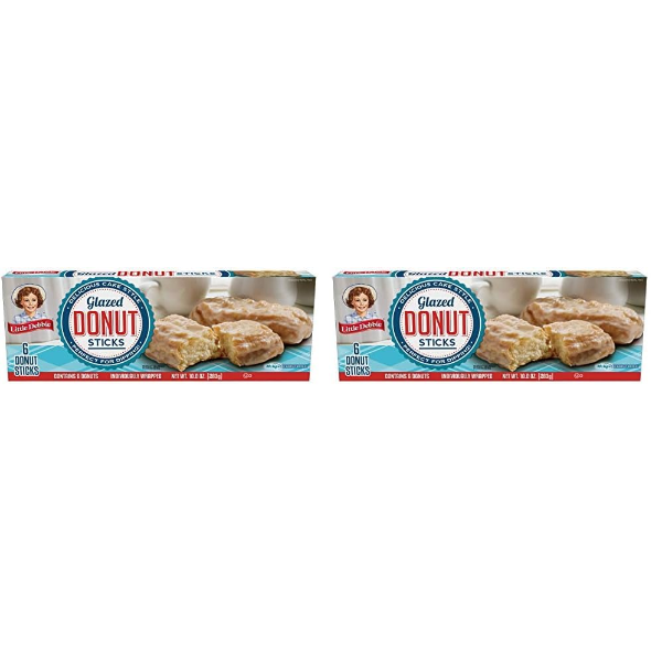 LITTLE DEBBIE PALITOS DE DONA, 6 PASTELES DE APERITIVOS ENVUELTOS INDIVIDUALMENTE
