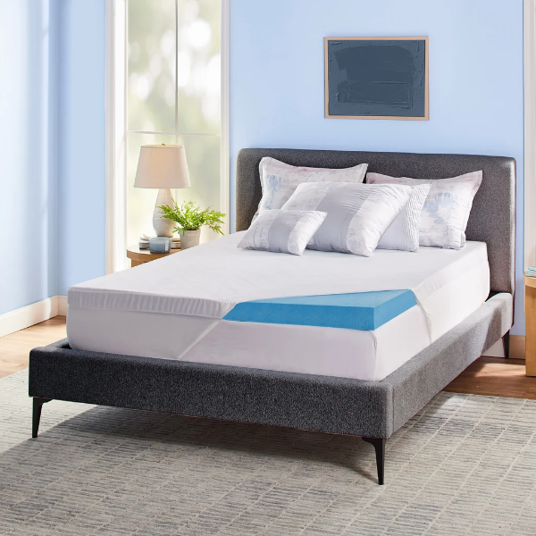NOVAFORM 3 IN. SOOTHING COOL PLUS GEL MEMORY FOAM MATTRESS TOPPER -U
